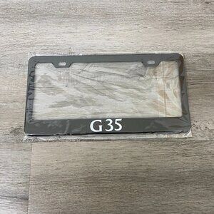 For Infiniti G35 Black Finish Stainless Steel Metal License Plate Frame